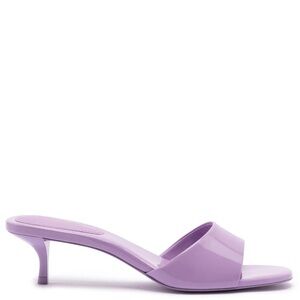 Price Firm - LARROUDÉ Greta Patent Leather Kitten Heels - Lilac